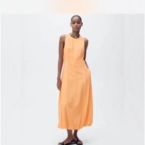 Mango Orange Bubble Maxi dress!